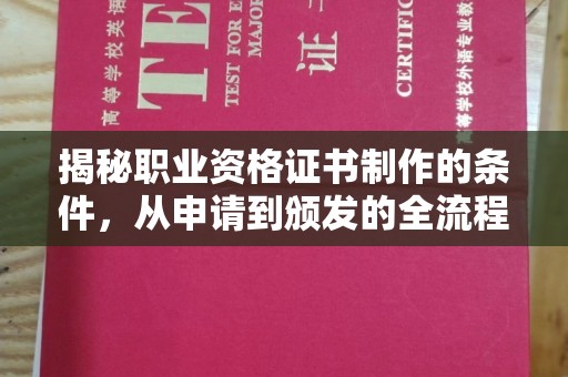 乌兰揭秘职业资格证书制作的条件，从申请到颁发的全流程解析