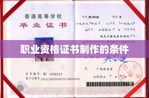 乌兰职业资格证书制作的条件