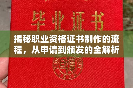 乌兰揭秘职业资格证书制作的流程，从申请到颁发的全解析